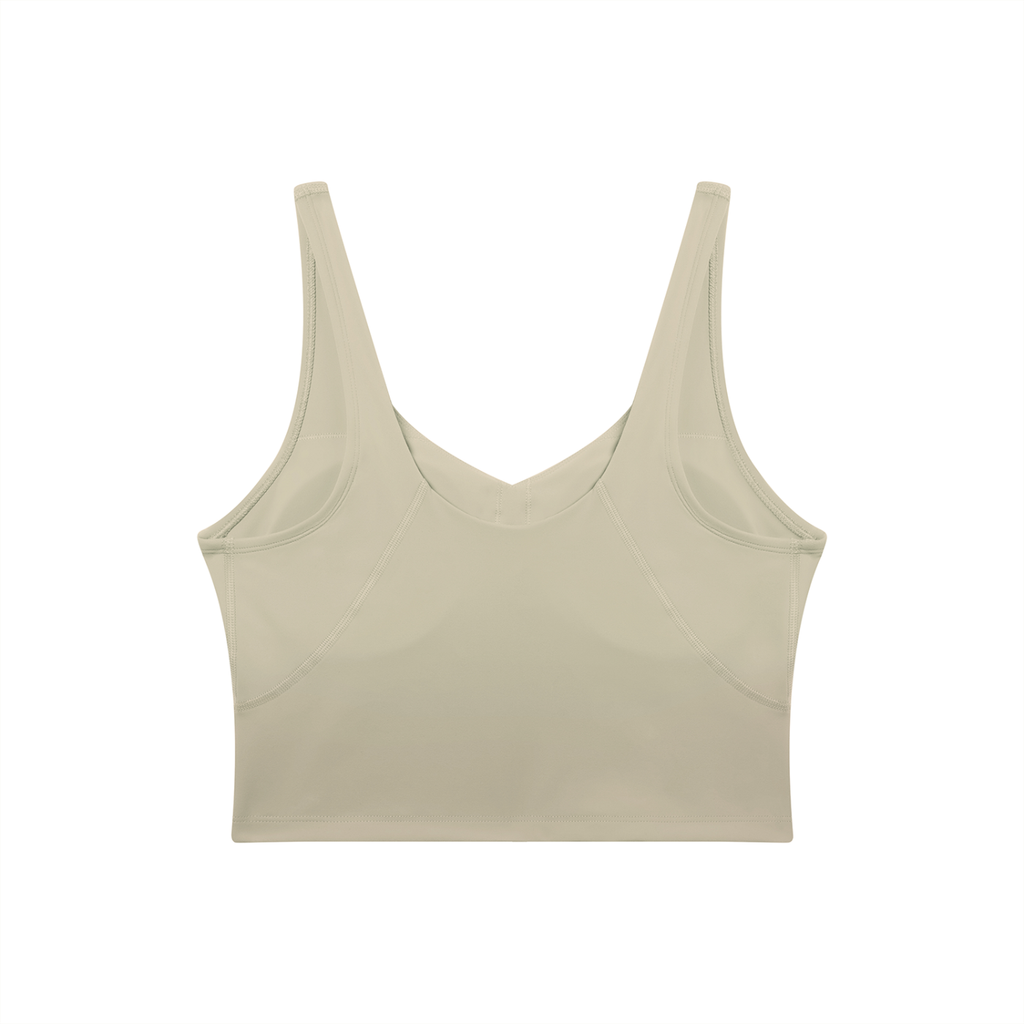 Beige tank top on a white background