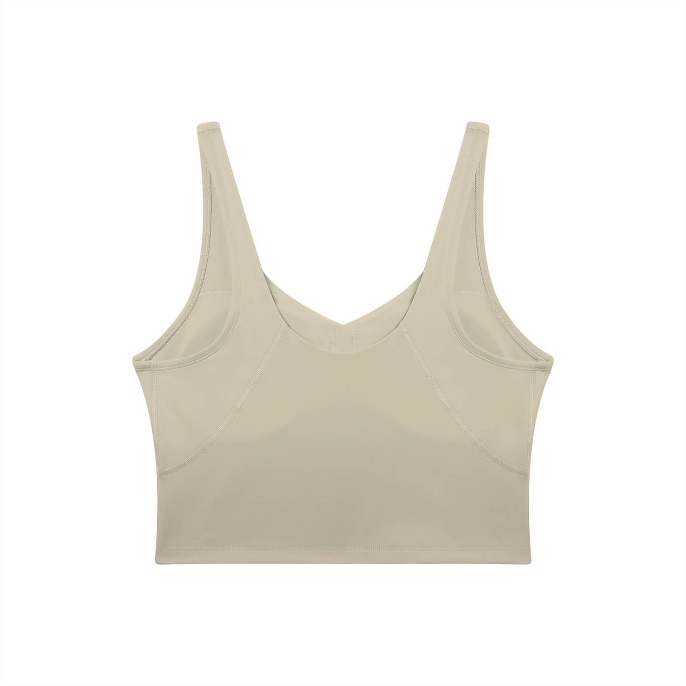 Beige tank top on a white background