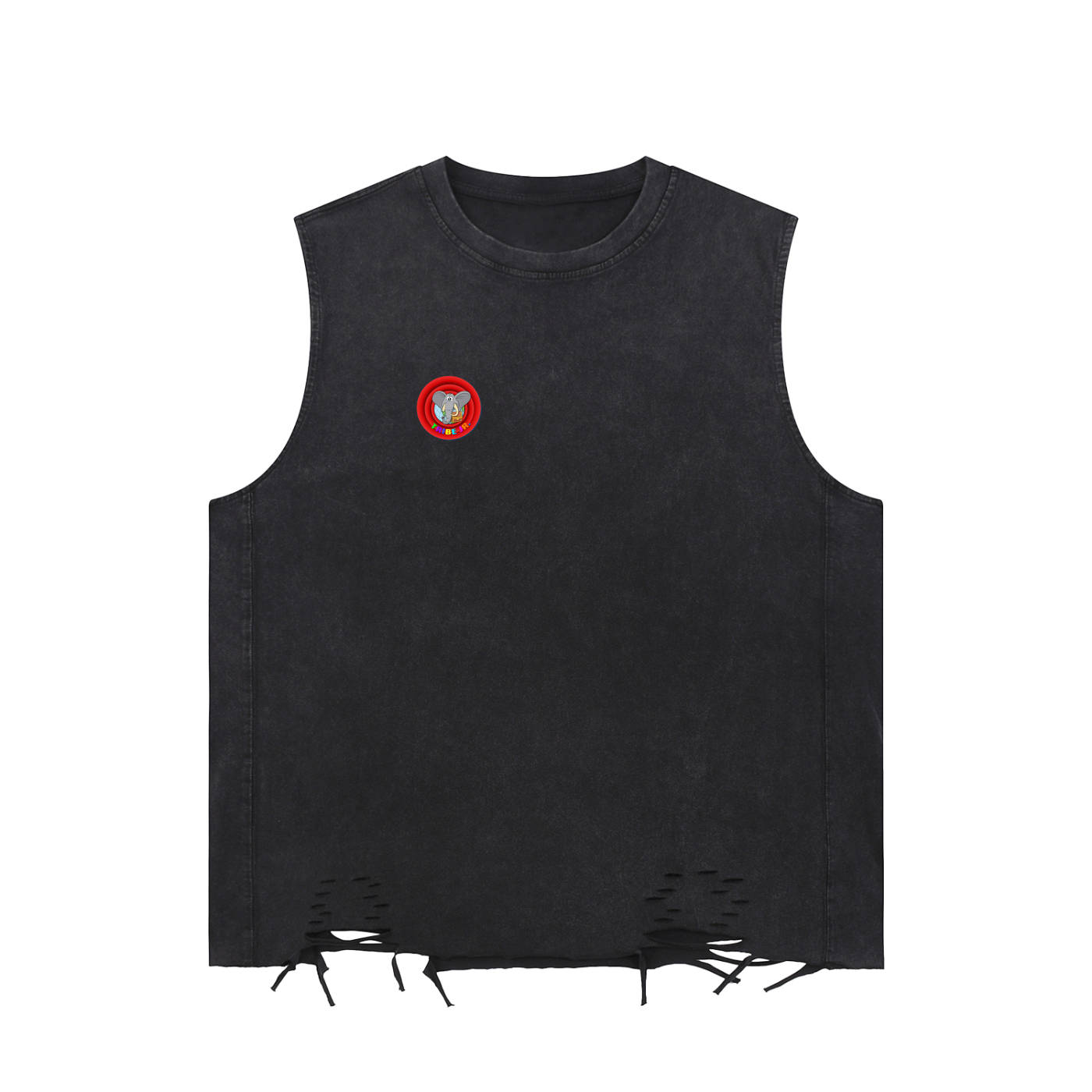 Raw-Hem Ashanti Folklore Tank Top