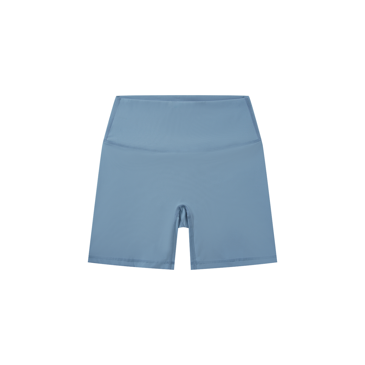 Blue athletic shorts on a white background