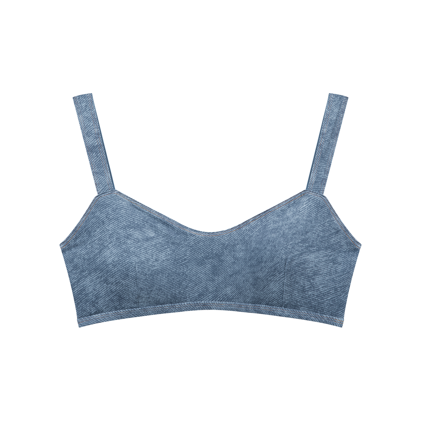 Women's Fine Faux Denim Sports Bra