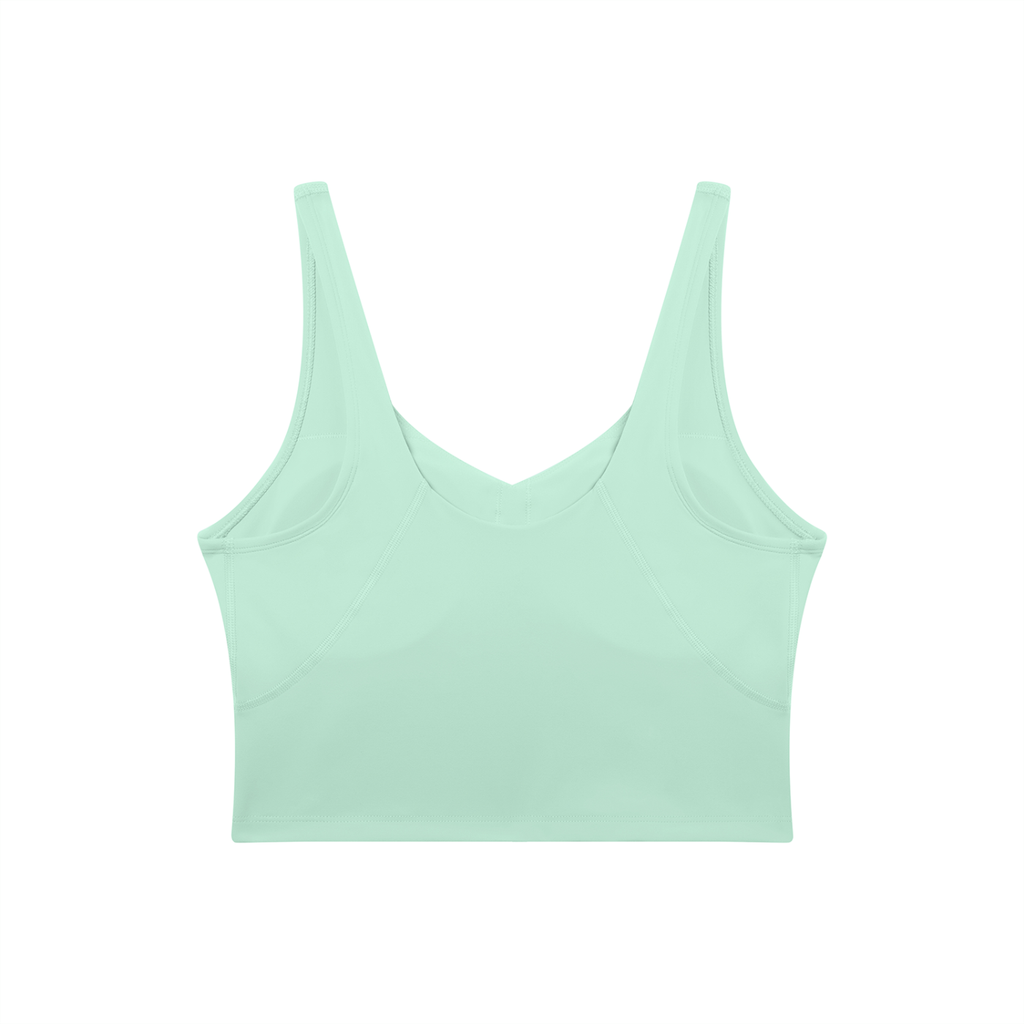 Mint green tank top on a white background