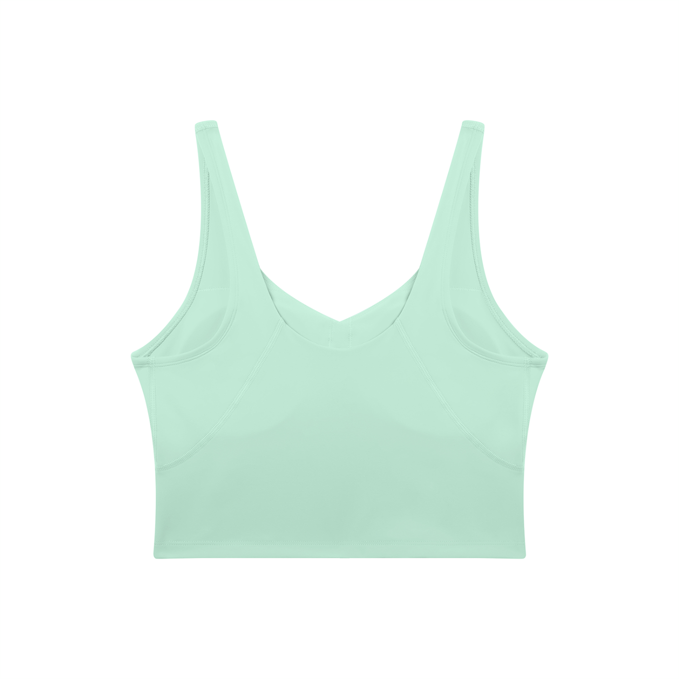 Mint green tank top on a white background