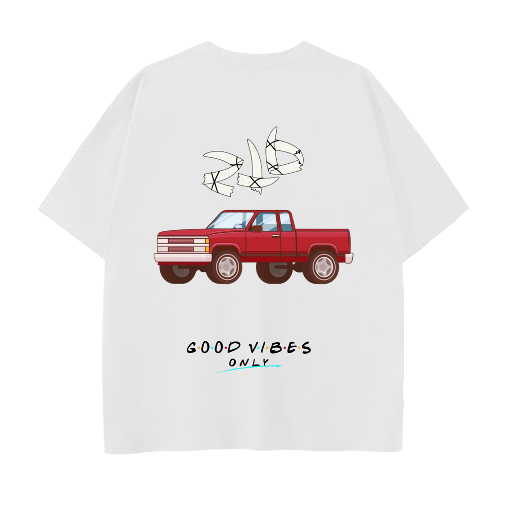 Drop Shoulder Stolen Ivory Trucker T-Shirt