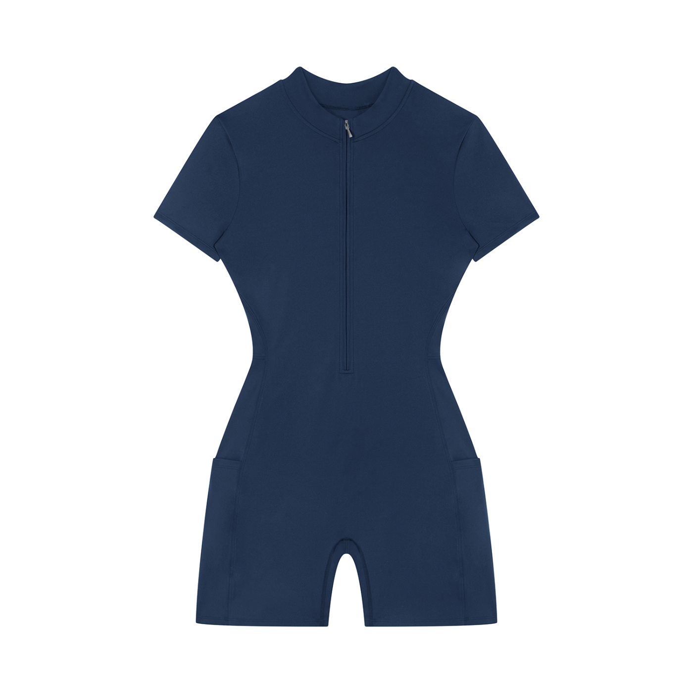 Navy blue wetsuit on a white background