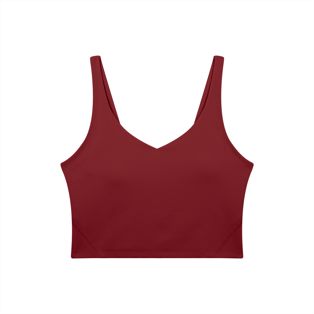 Red tank top on a white background