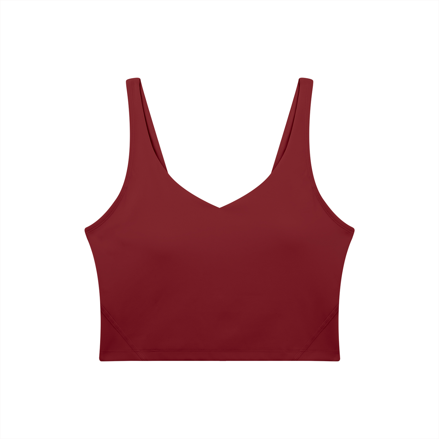 Red tank top on a white background