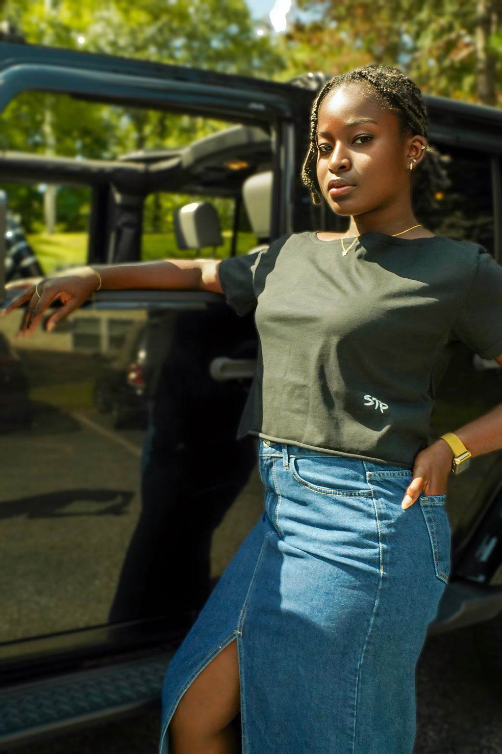 Off-Shoulder Cotton Confessions T-Shirt