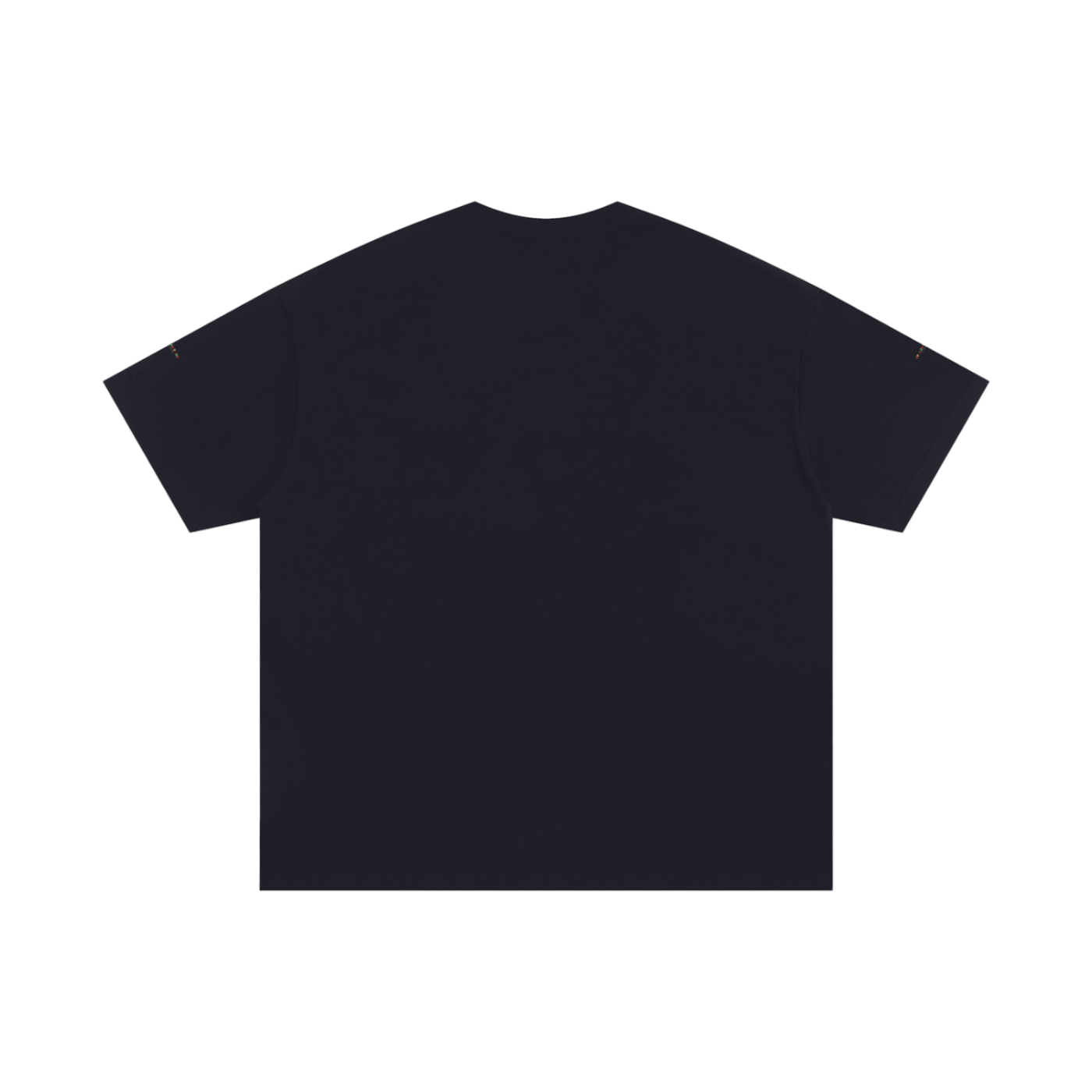 Black t-shirt on a white background