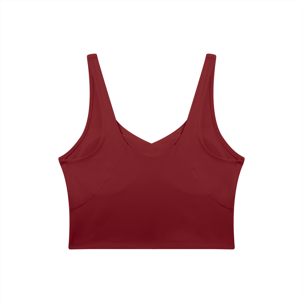Red tank top on a white background