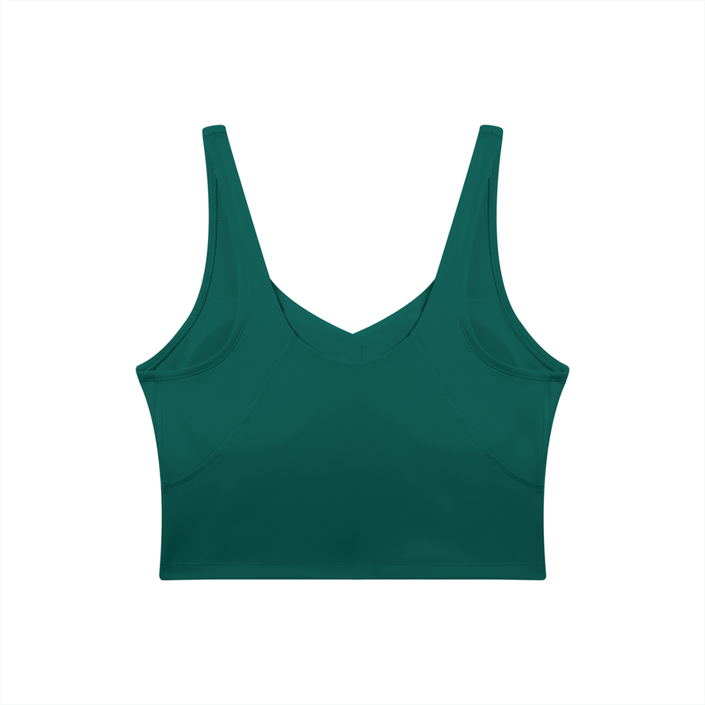 Green tank top on a white background