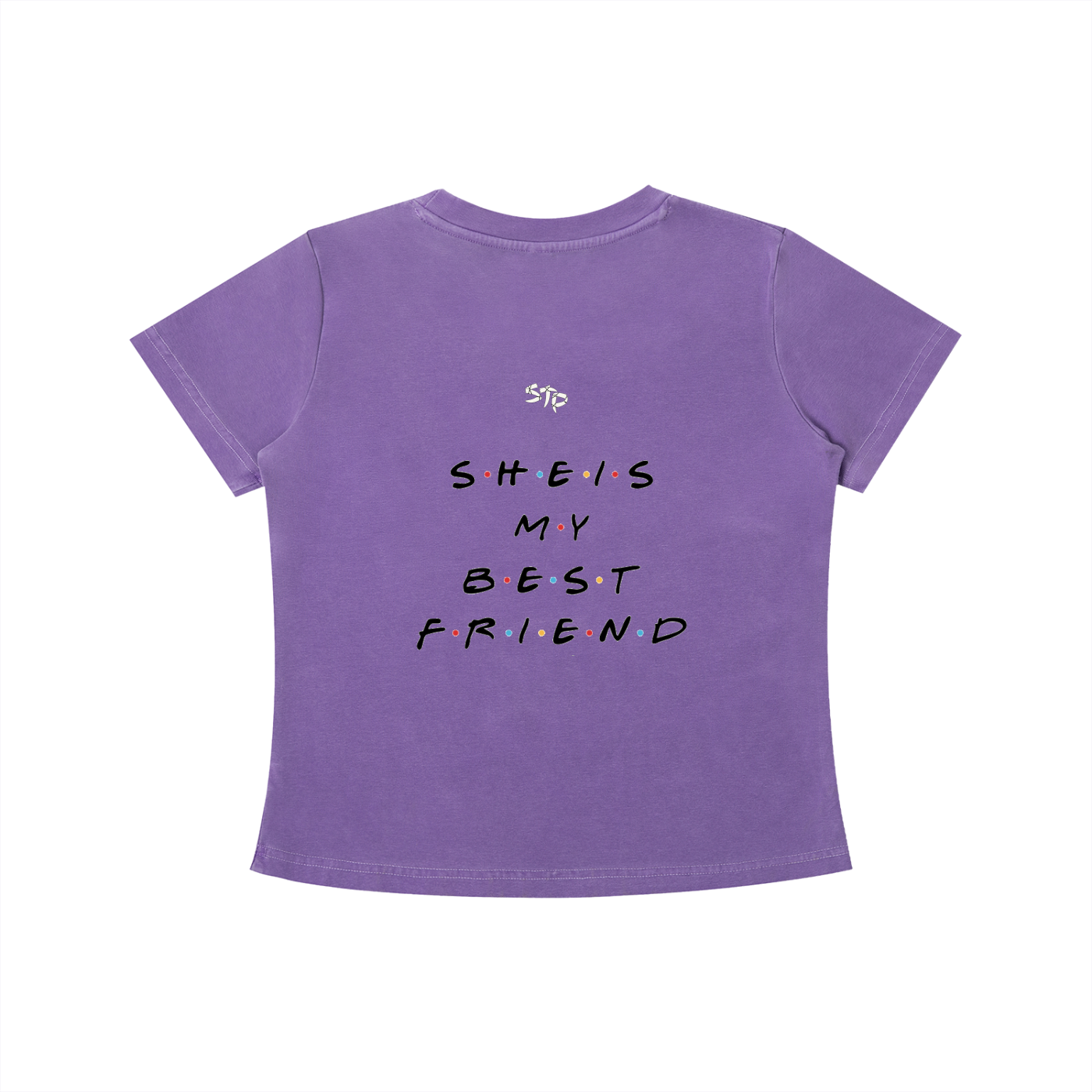 Purple t-shirt on a white background
