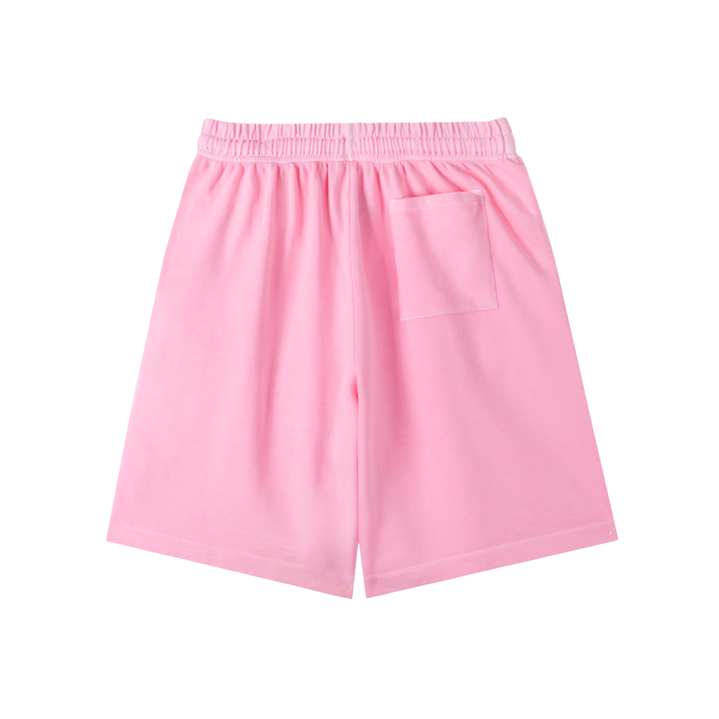 Pink shorts on a white background