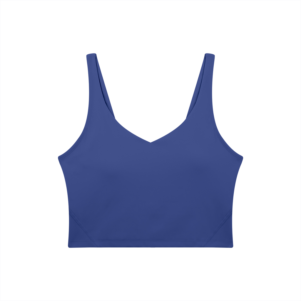 Blue tank top on a white background