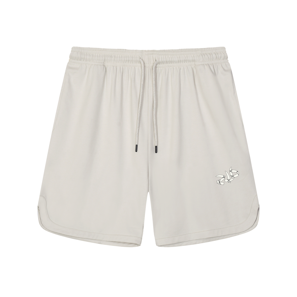 Mesh-Lined Ivory Quick-Dry Performance Shorts