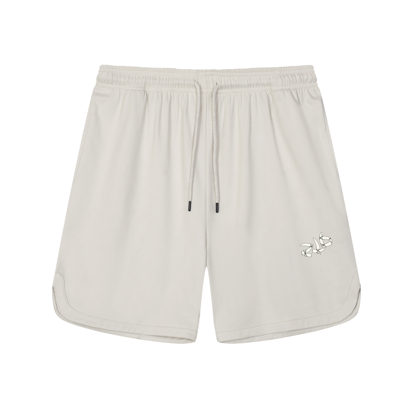 Mesh-Lined Ivory Quick-Dry Performance Shorts