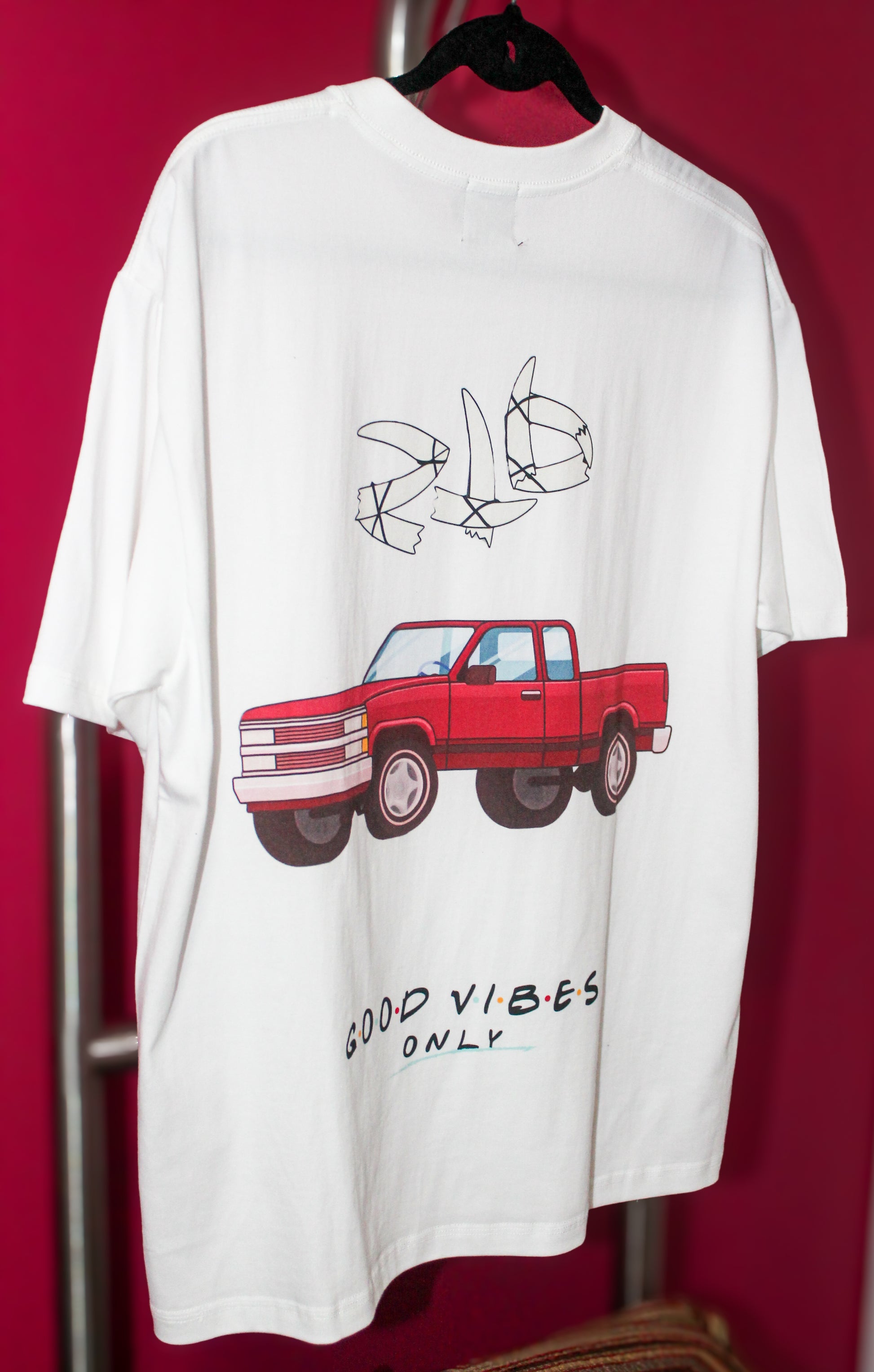 Drop Shoulder Stolen Ivory Trucker T-Shirt