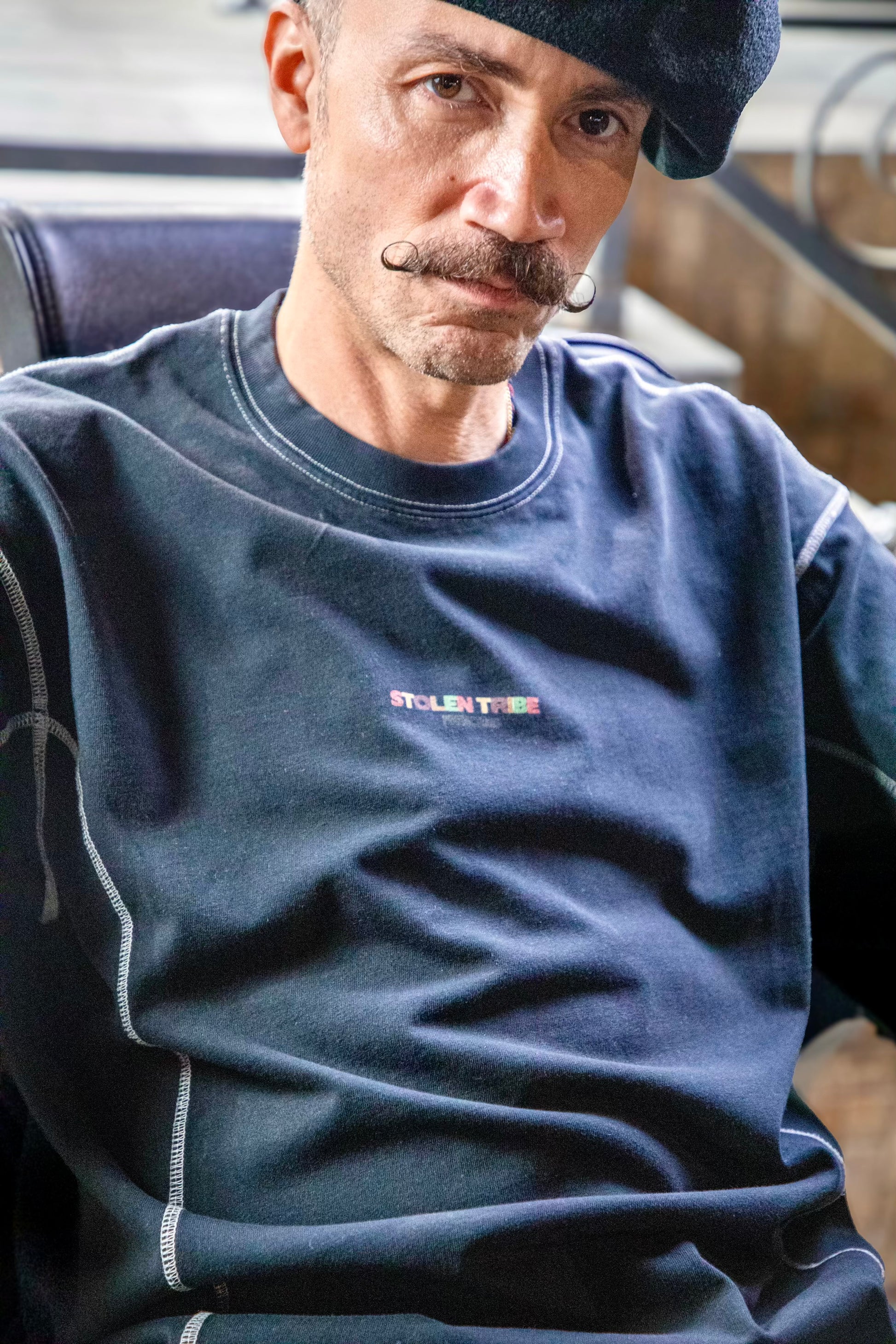 Cruisin' Contrast-Stitched Cotton Ivory T-Shirt