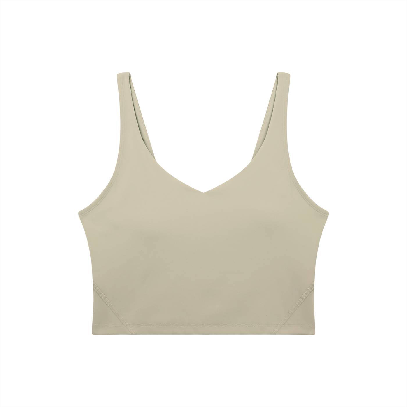 Beige tank top on a white background