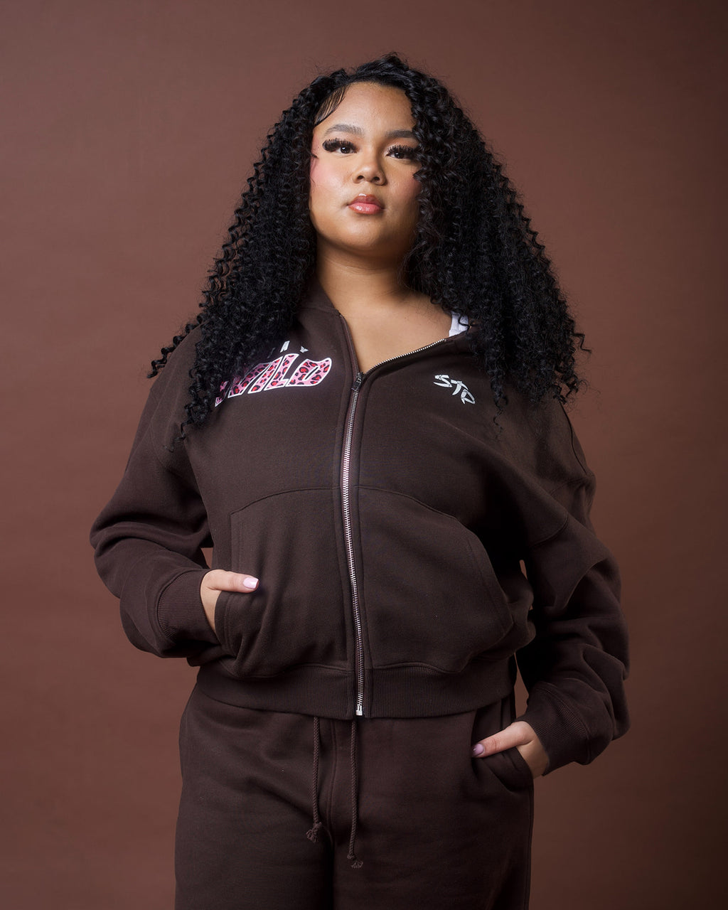 Goosebumps Hoodie Zip-Up Boxy Fleece