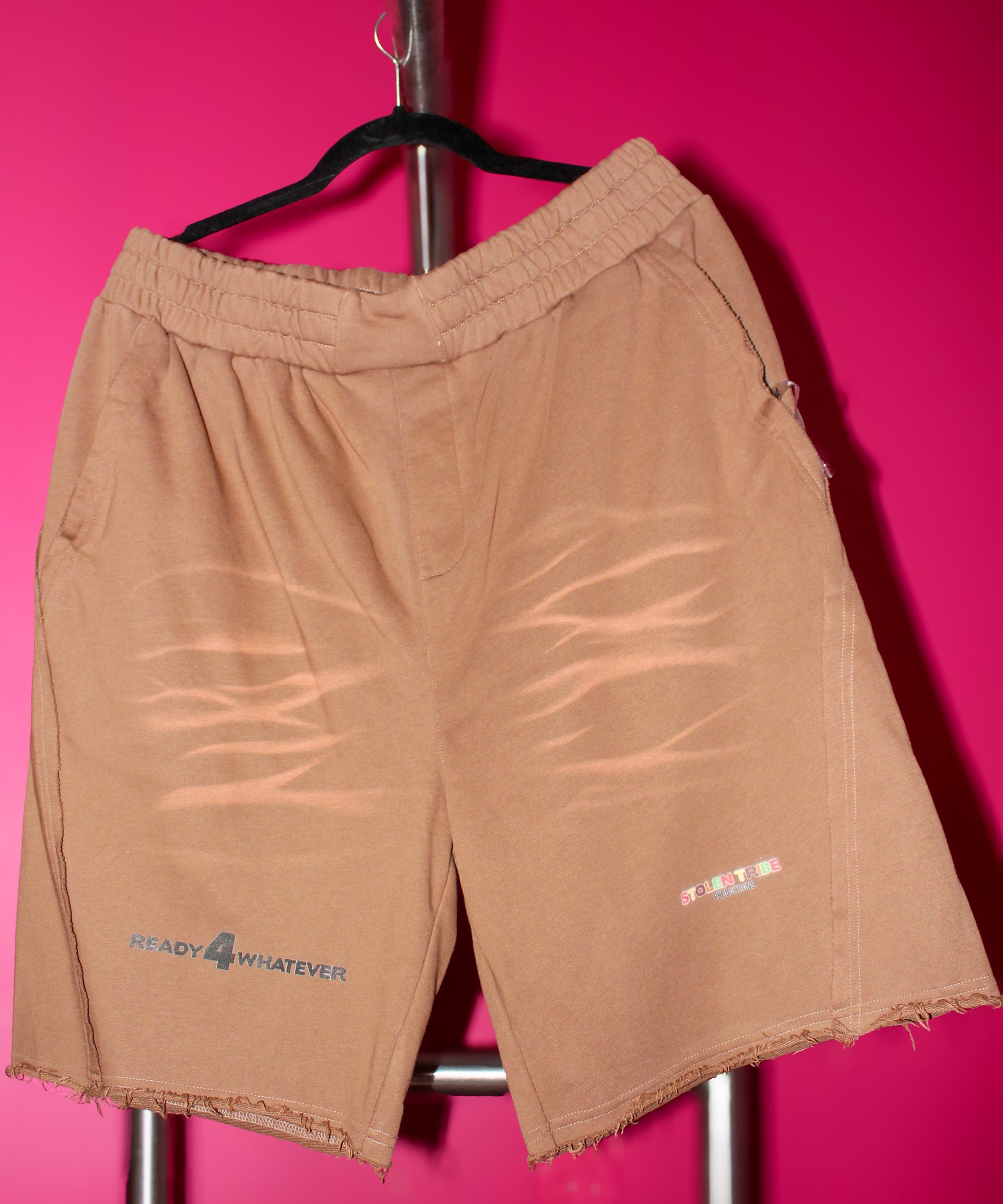 Heavyweight  Vintage Washed  Ivory Tiger Stripes Short Pants