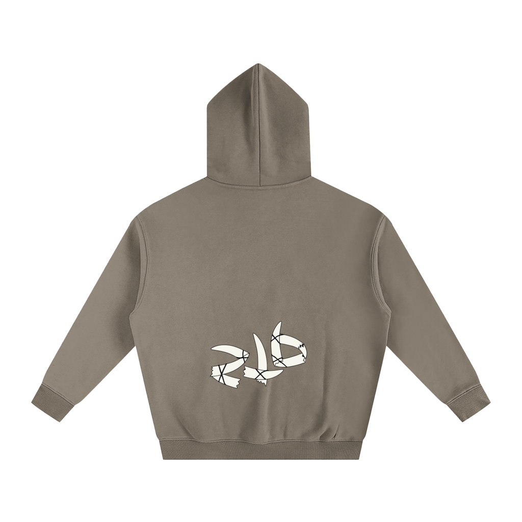 Oversize Ivory Fleece Hoodie