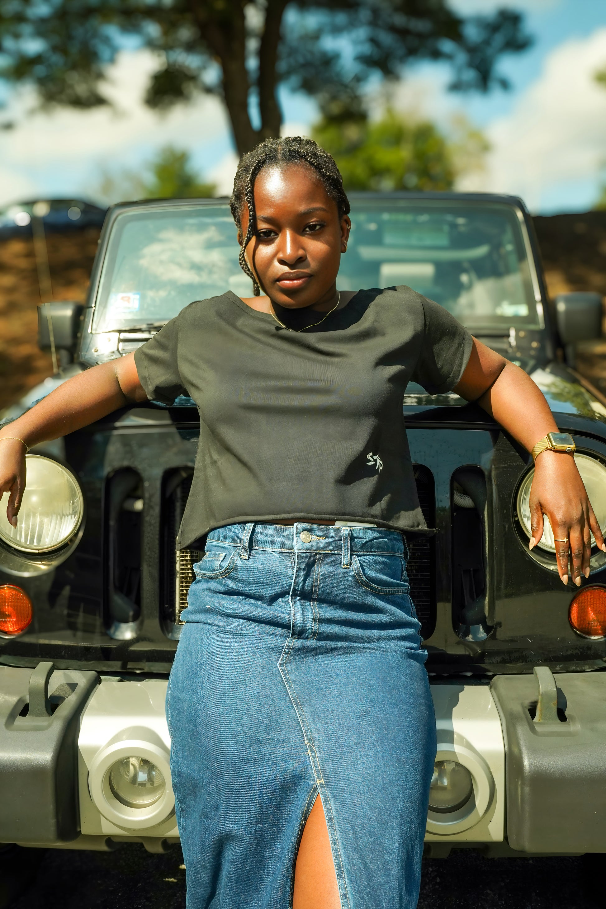 Off-Shoulder Cotton Confessions T-Shirt