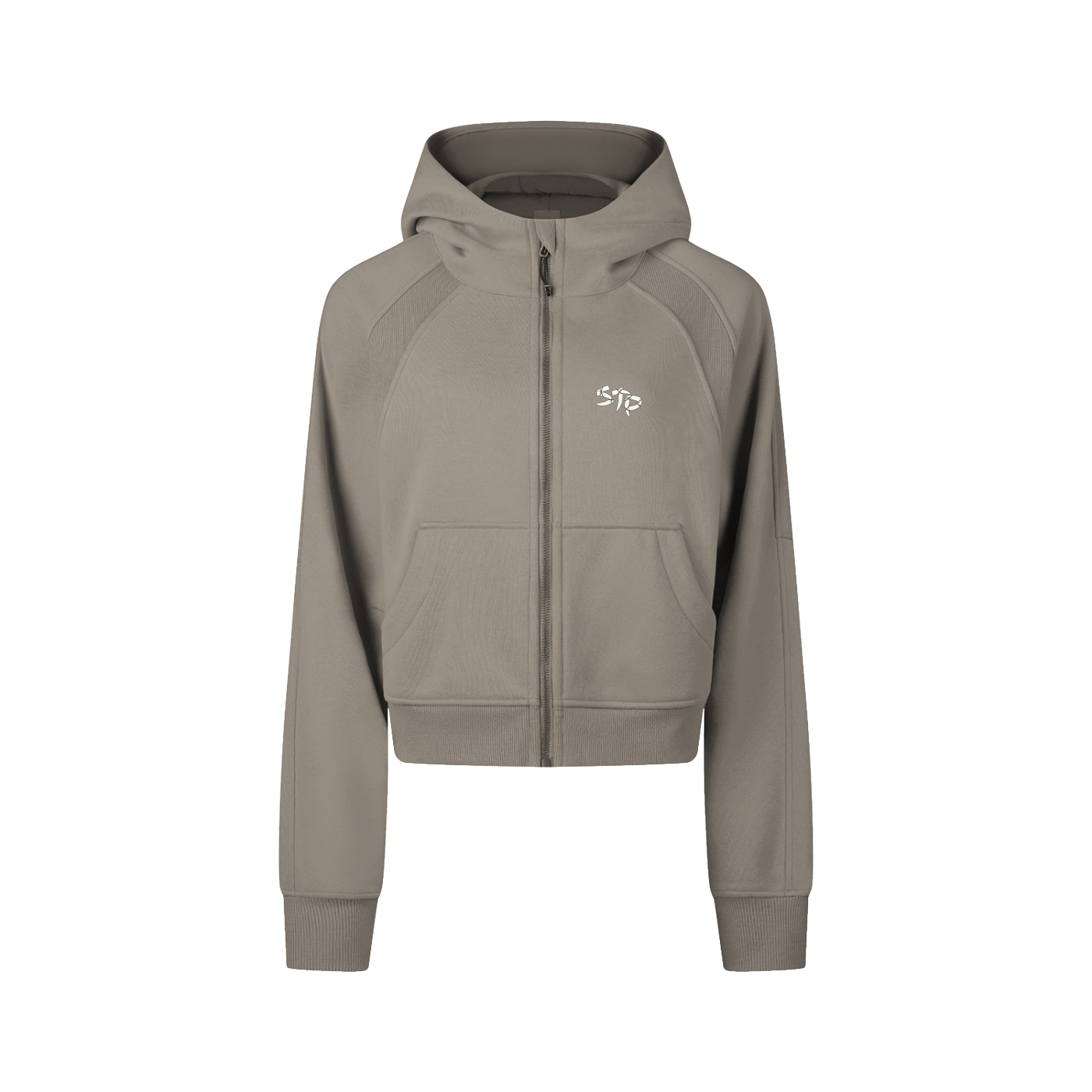 Cropped STP Crew Zip-Through Hoodie
