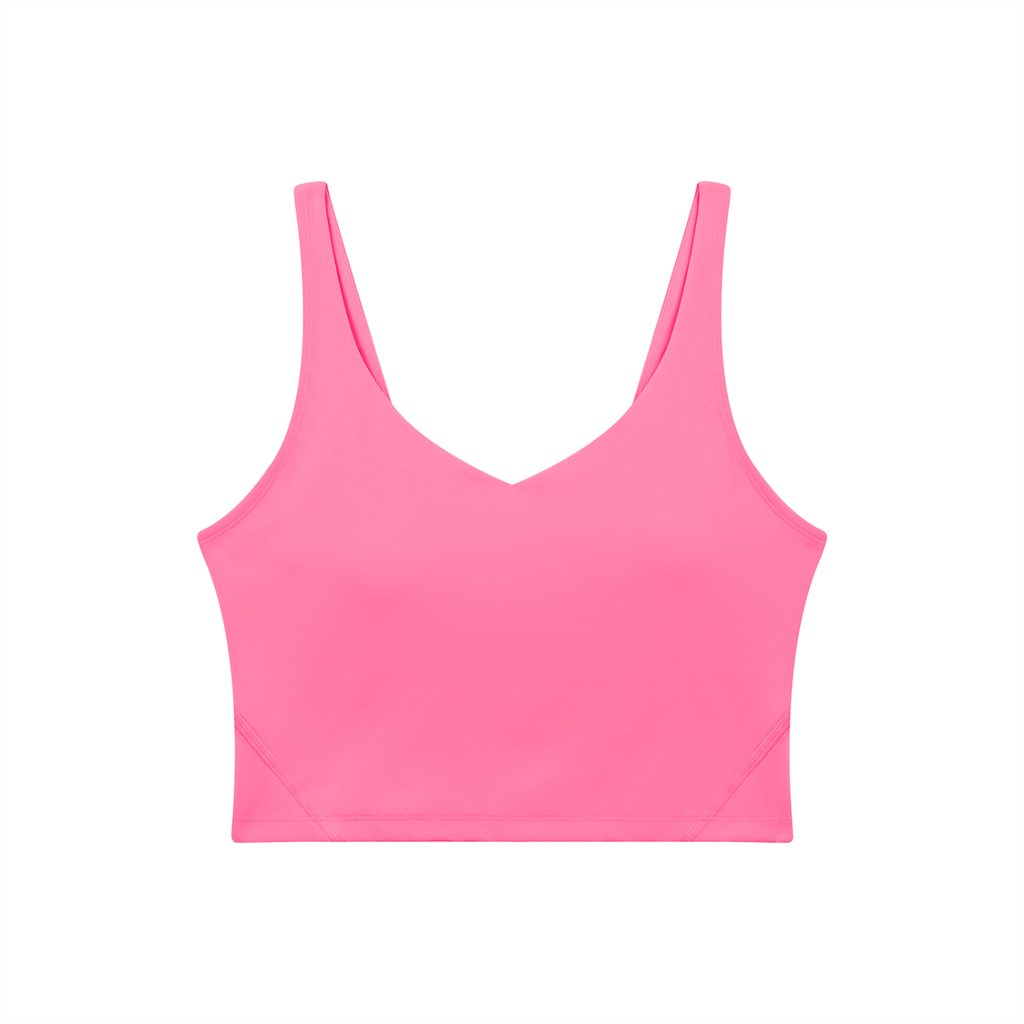 Pink tank top on a white background