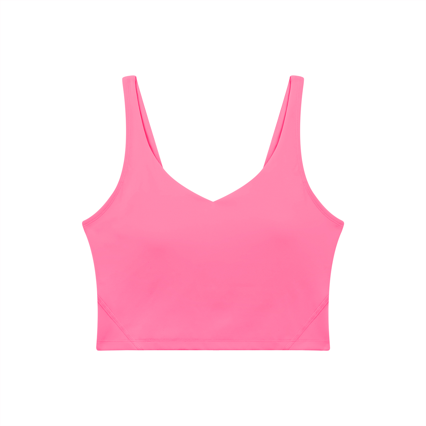 Pink tank top on a white background