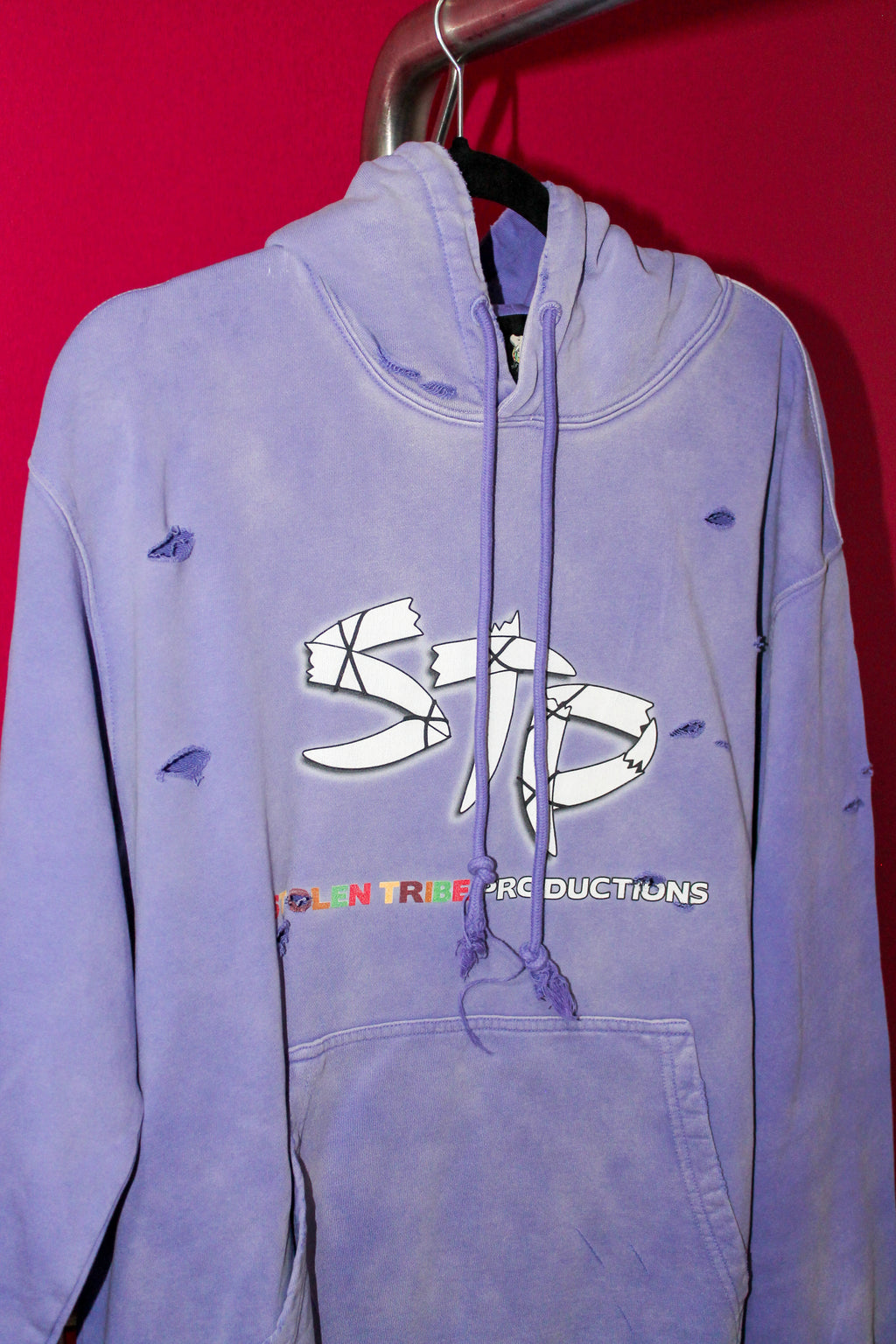 Distressed José Ricon Pure Cotton Hand-Frayed Monkey Washed Hoodie