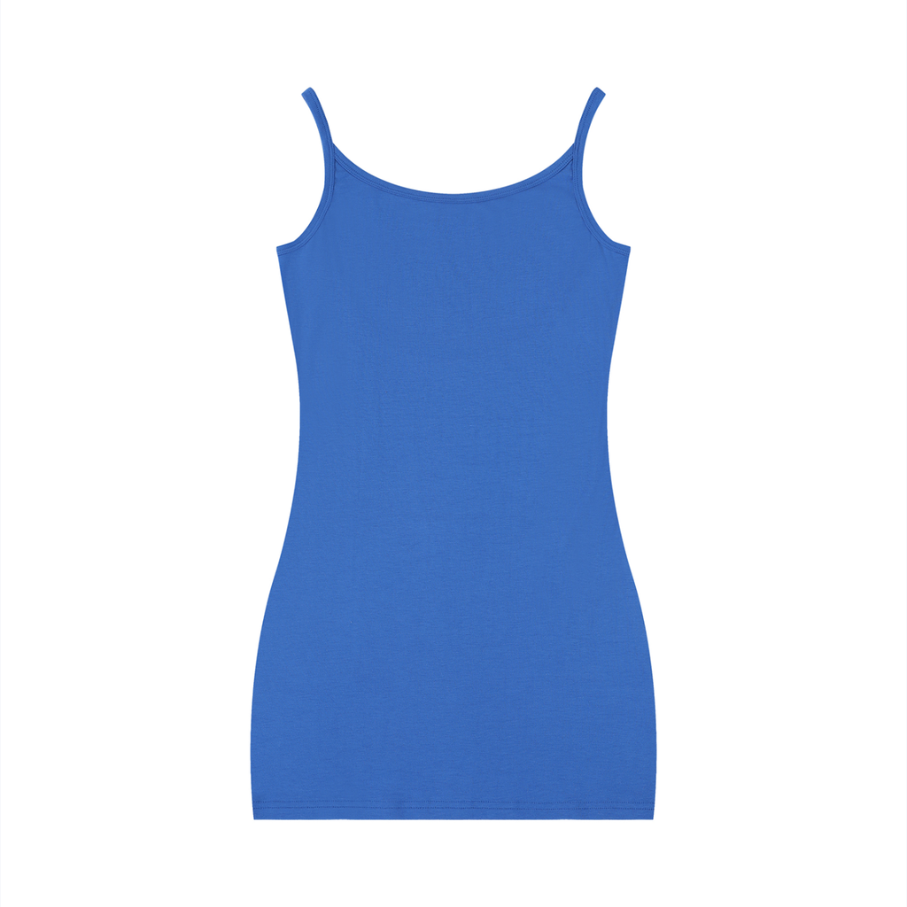 Blue tank top on a white background