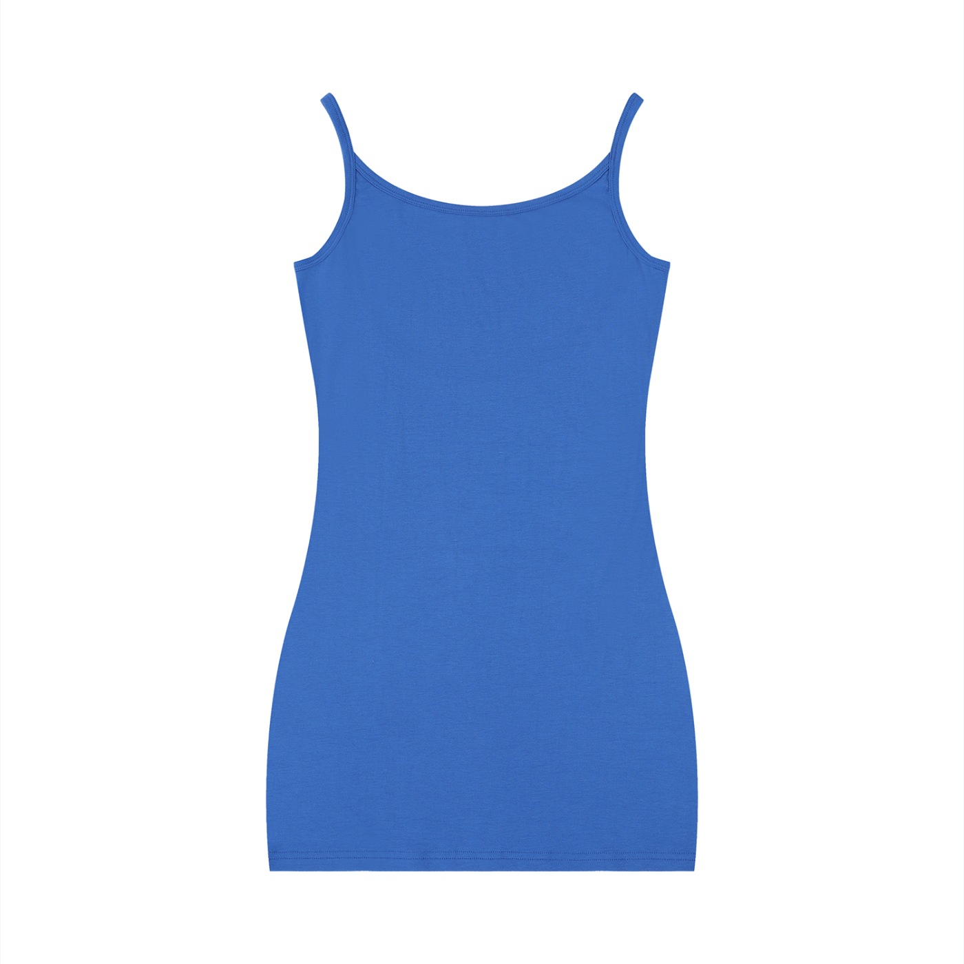 Blue tank top on a white background