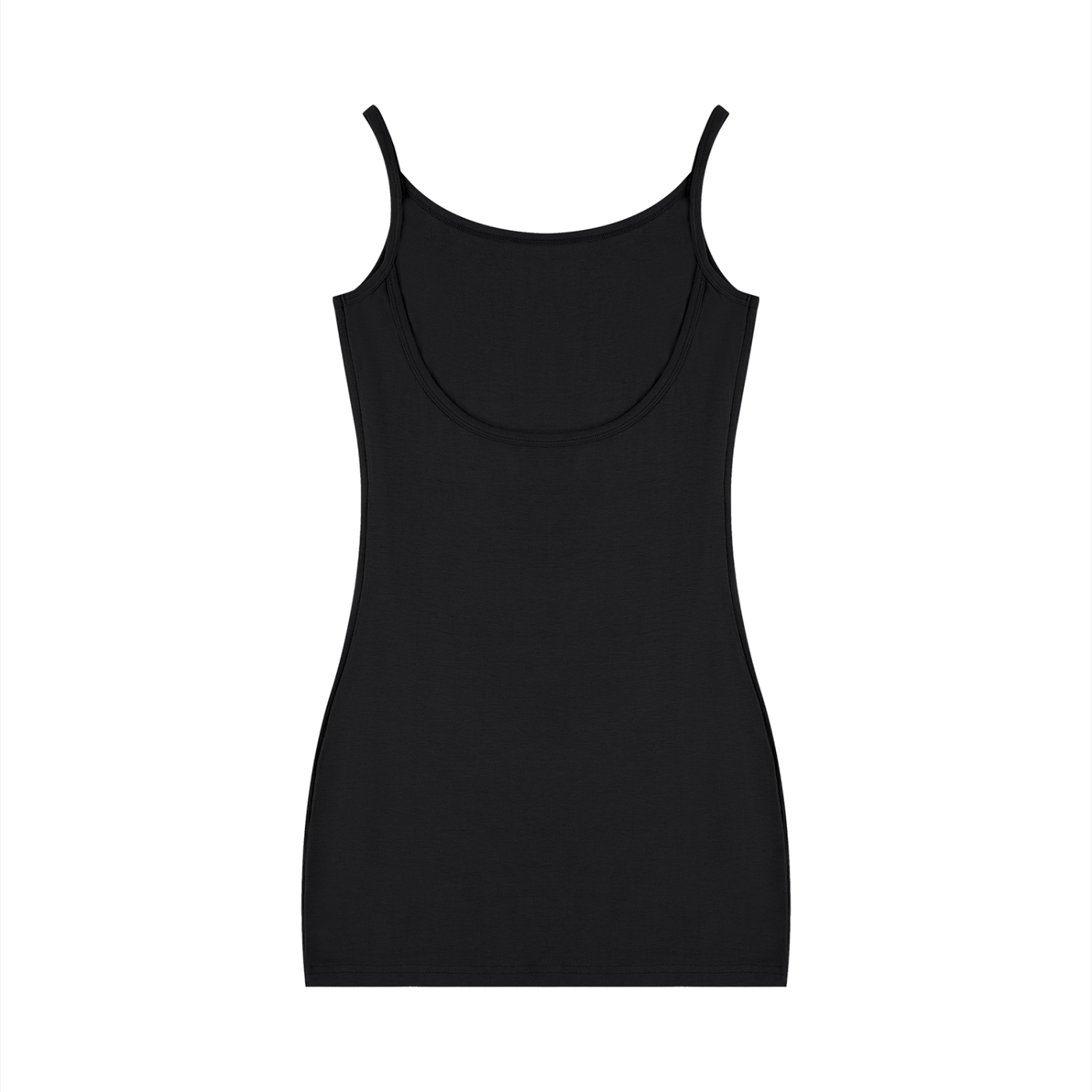 Black tank top on a white background