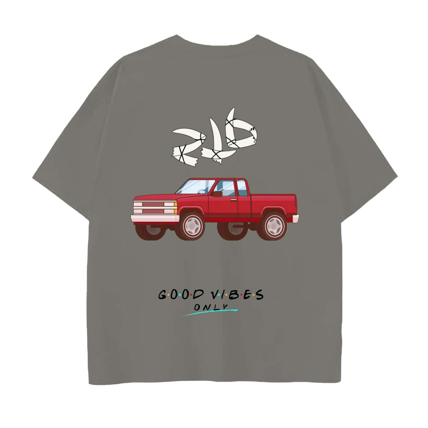 Drop Shoulder Stolen Ivory Trucker T-Shirt