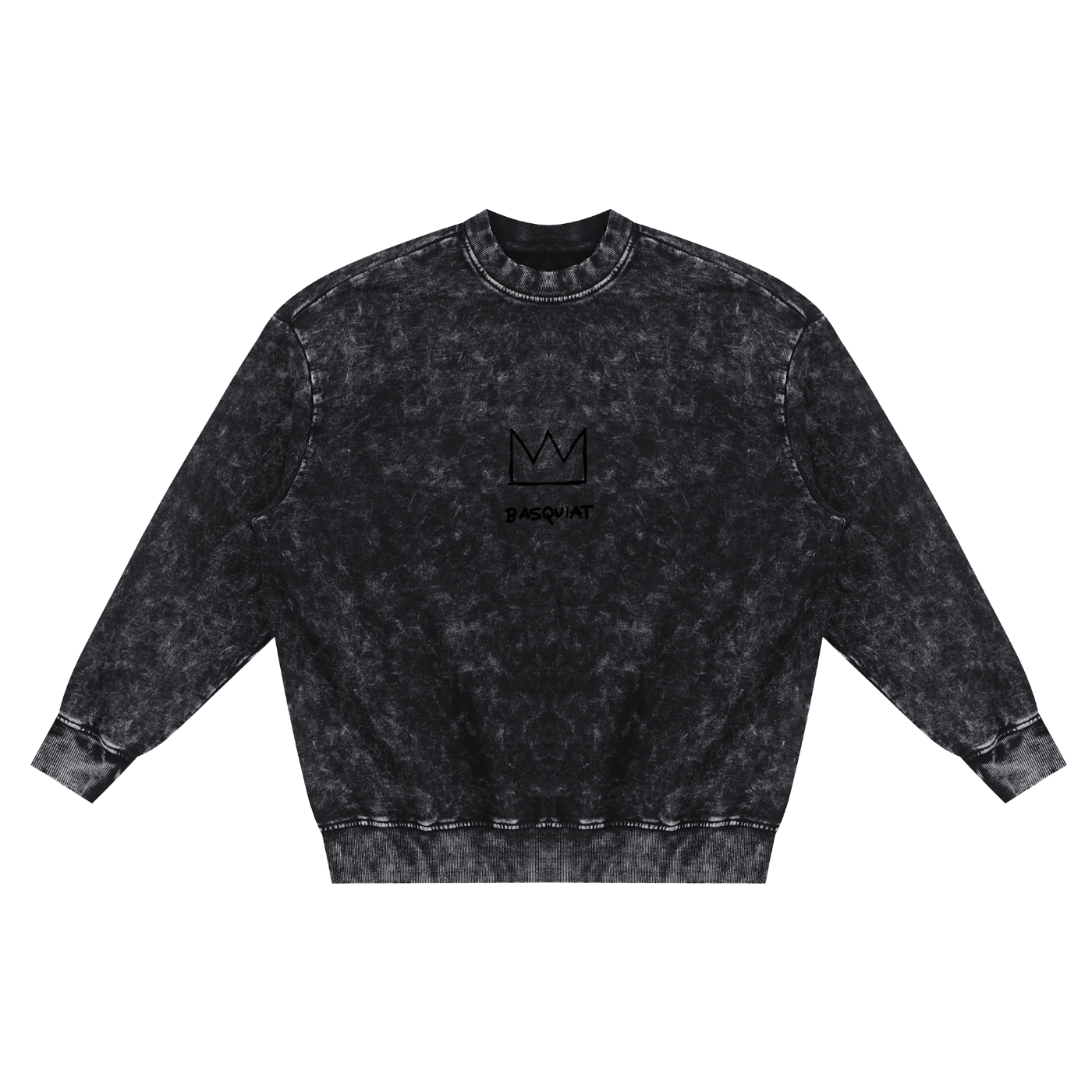 Snow Washed Hand-Frayed BlaKk King SAMO Sweatshirt