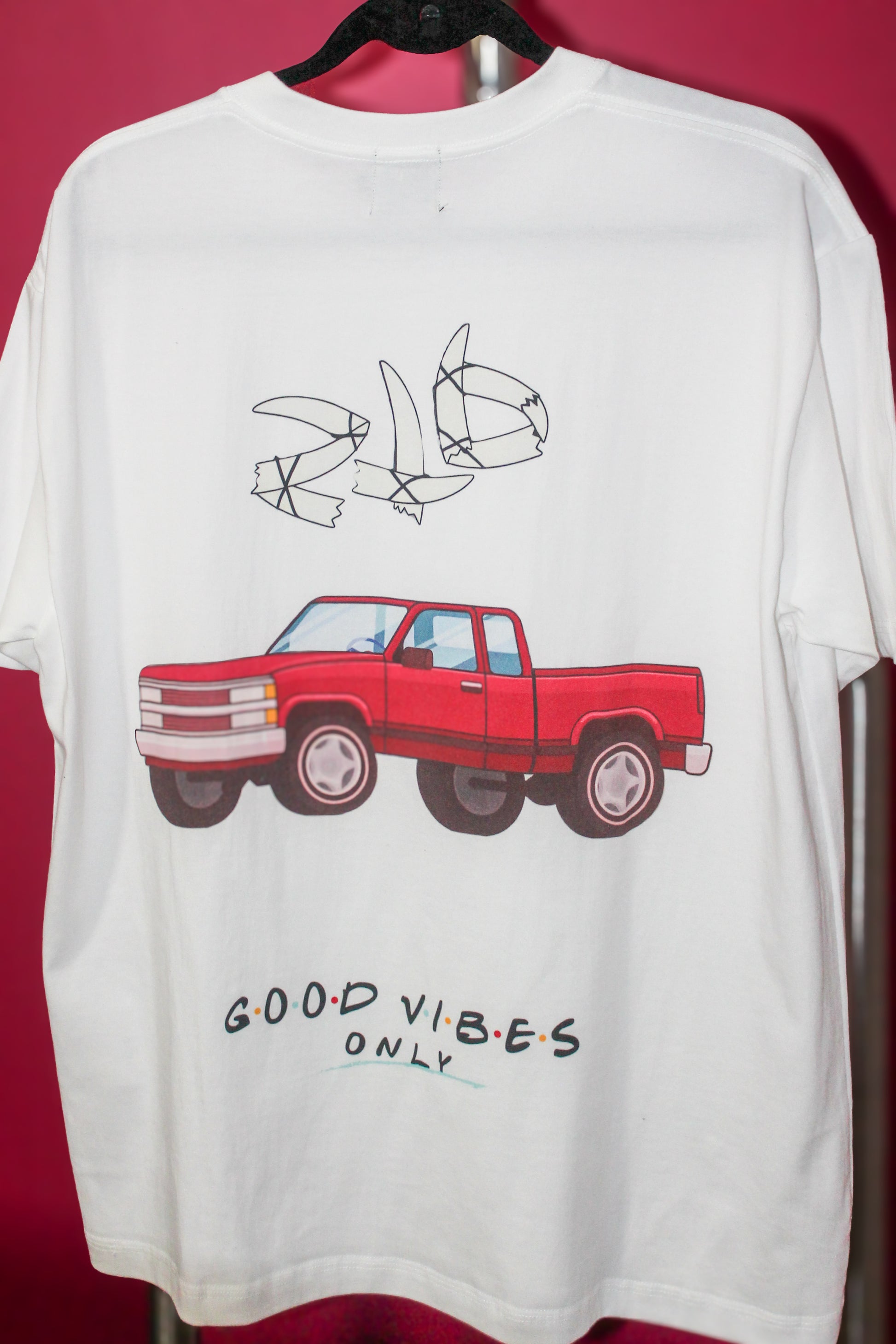 Drop Shoulder Stolen Ivory Trucker T-Shirt