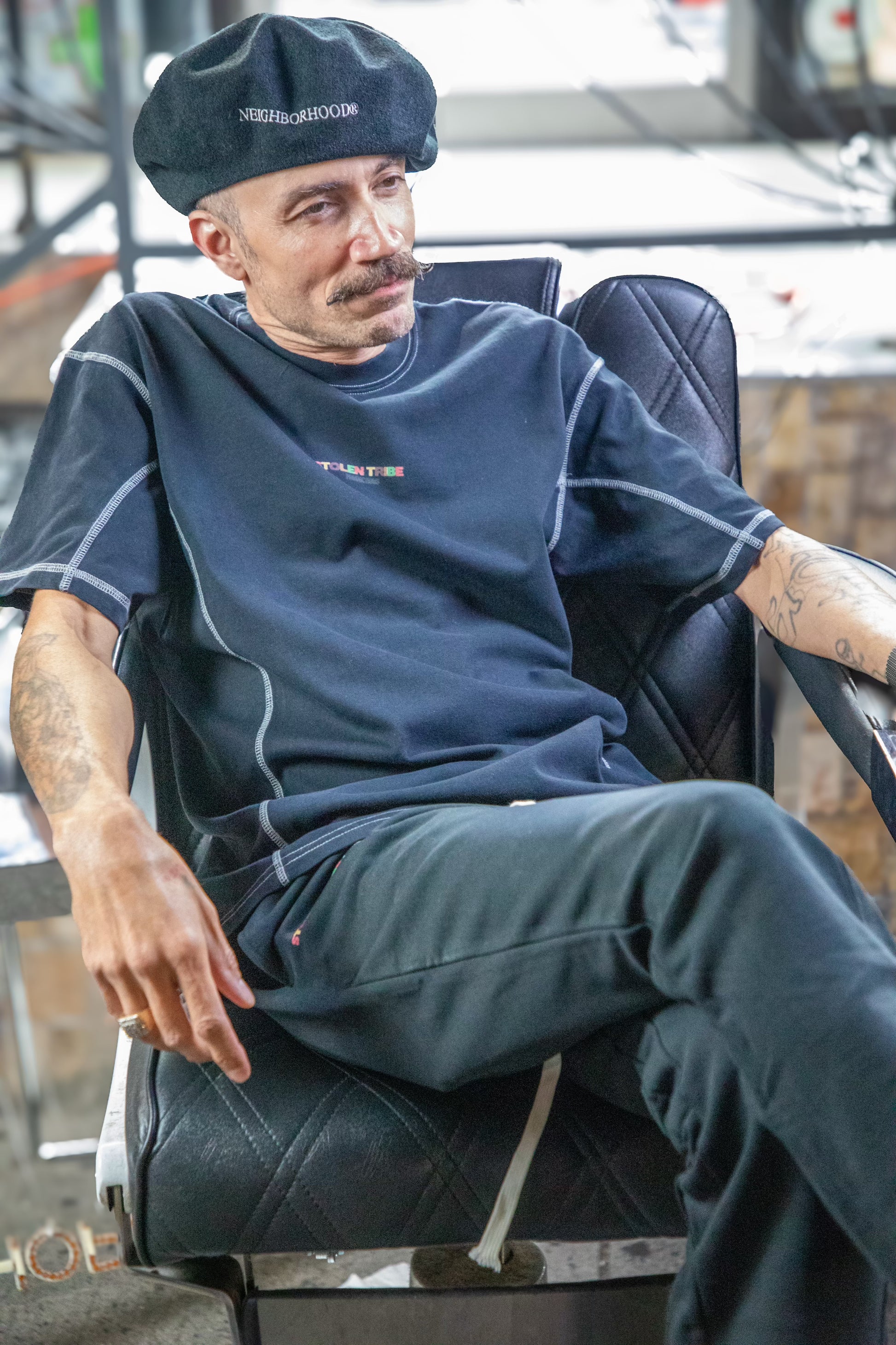 Cruisin' Contrast-Stitched Cotton Ivory T-Shirt