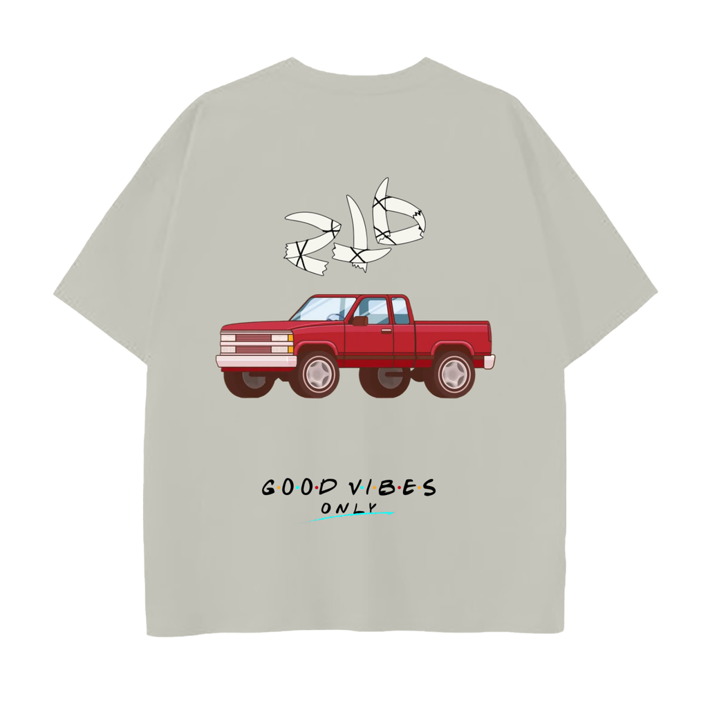 Drop Shoulder Stolen Ivory Trucker T-Shirt