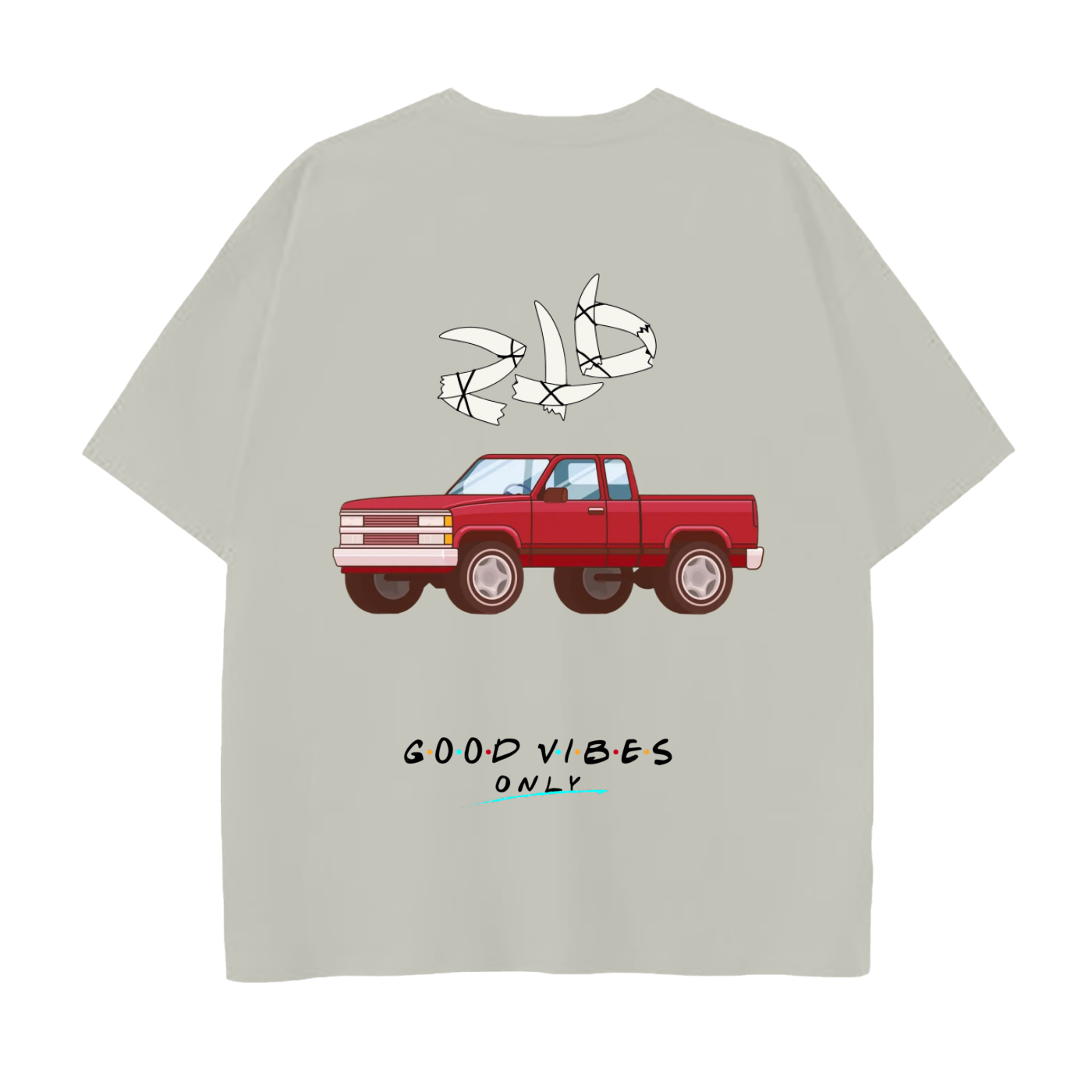 Drop Shoulder Stolen Ivory Trucker T-Shirt