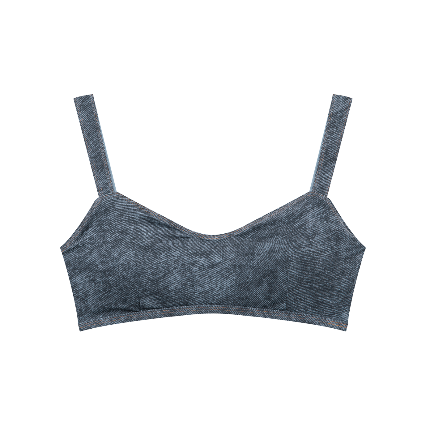 Women's Fine Faux Denim Sports Bra
