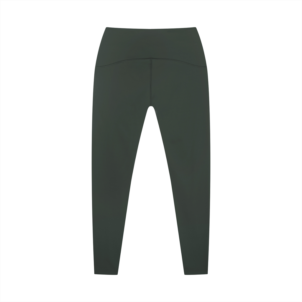 Dark green leggings on a white background