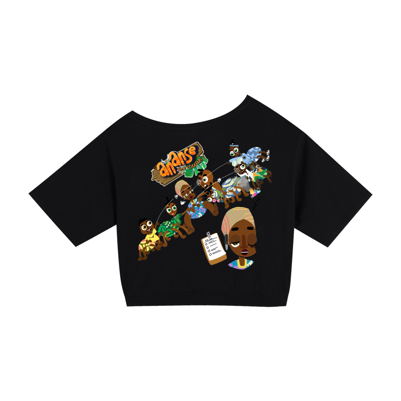 Oversized Asymmetric Saturday Off Shoulder T-Shirt