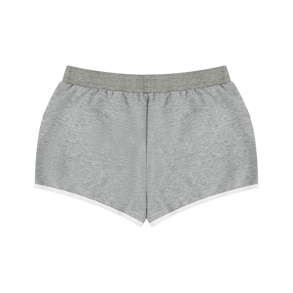 Gray shorts with a white background
