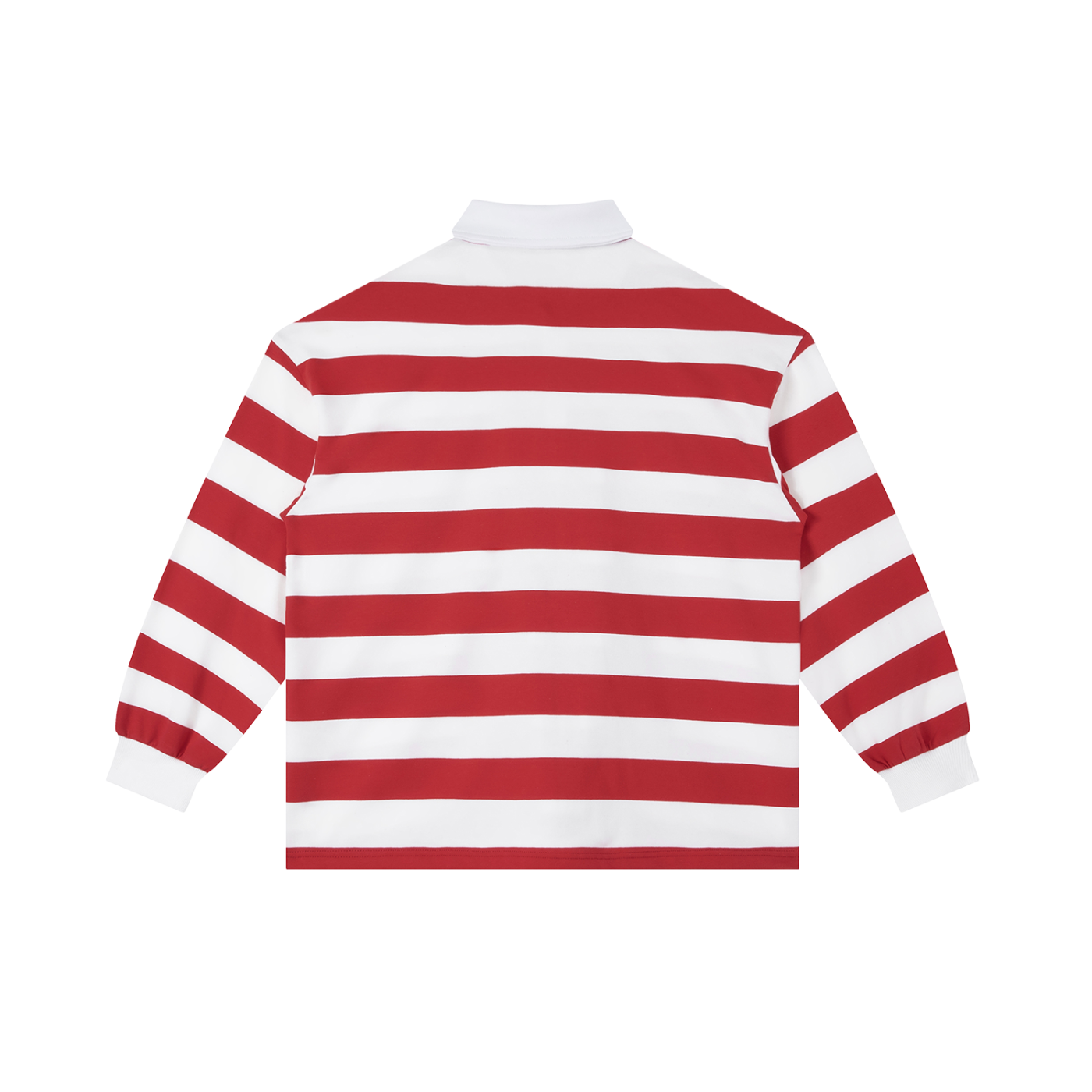 Red and white striped shirt on a white background