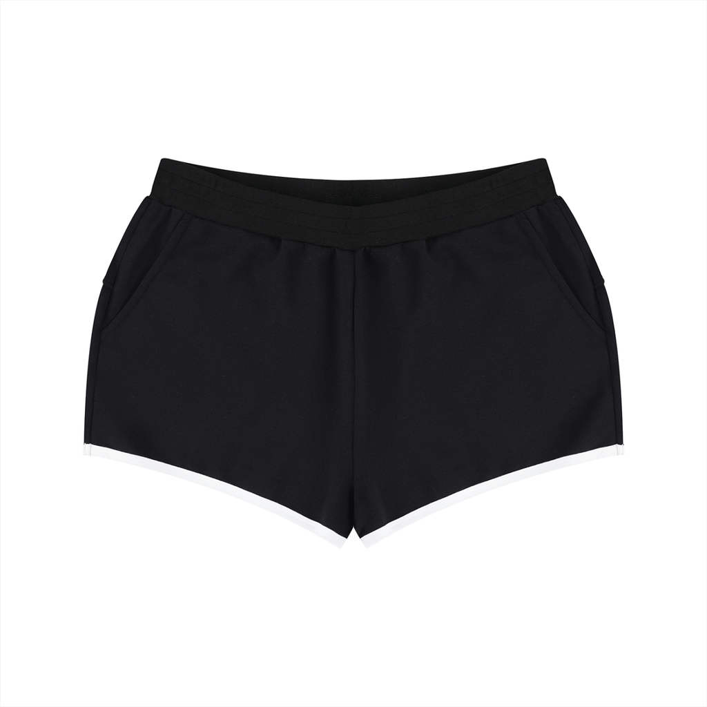 Black shorts on a white background