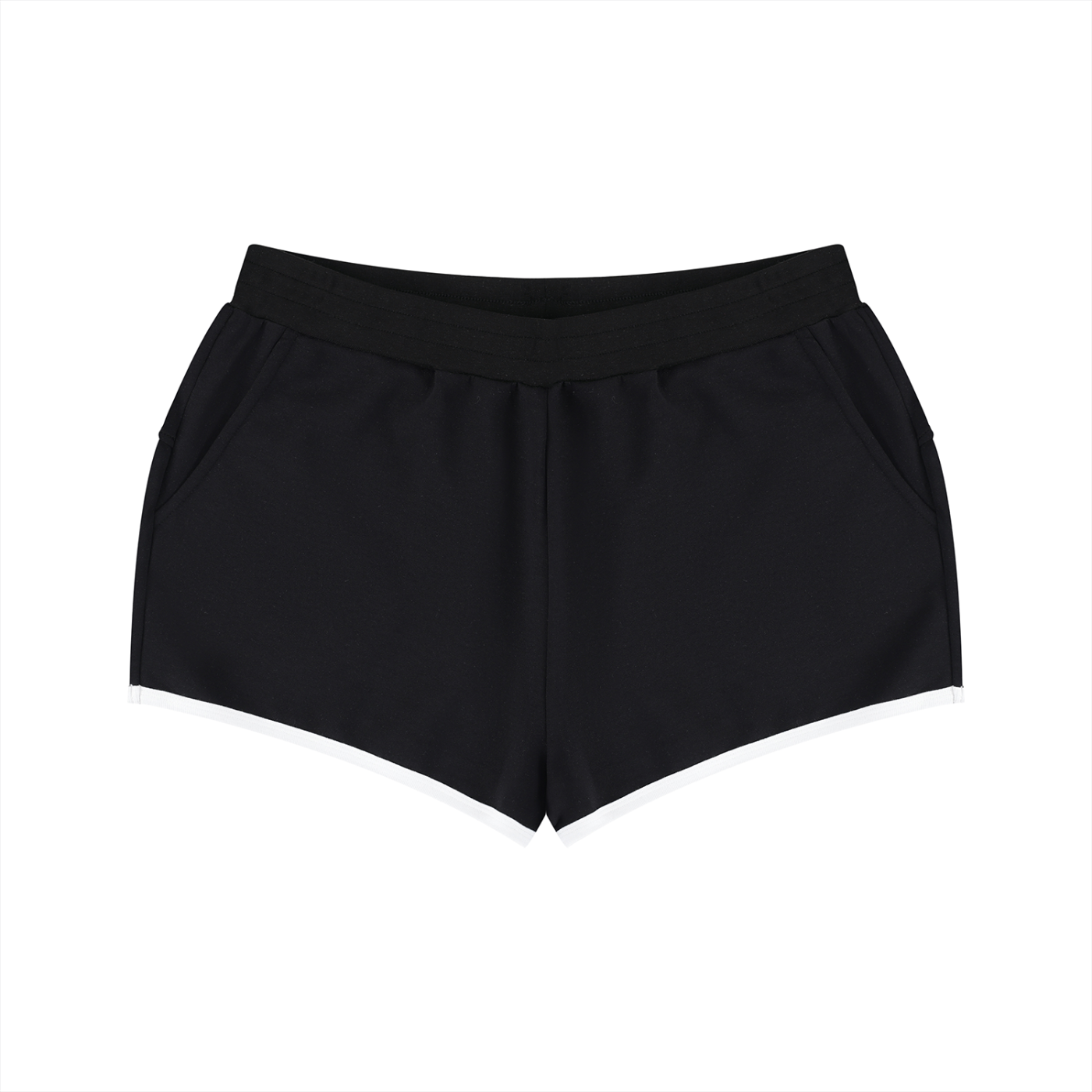 Black shorts on a white background