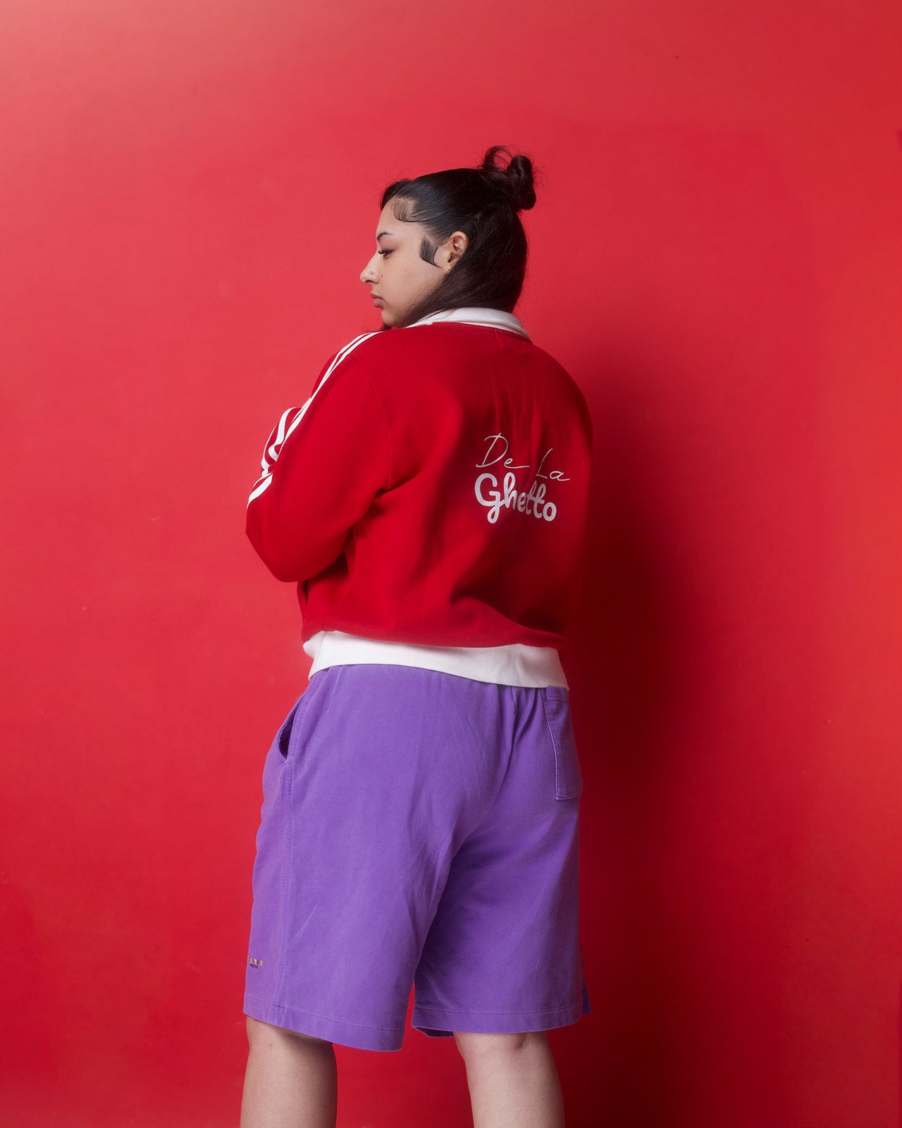 Cropped London Nights Fleece Track Jacket