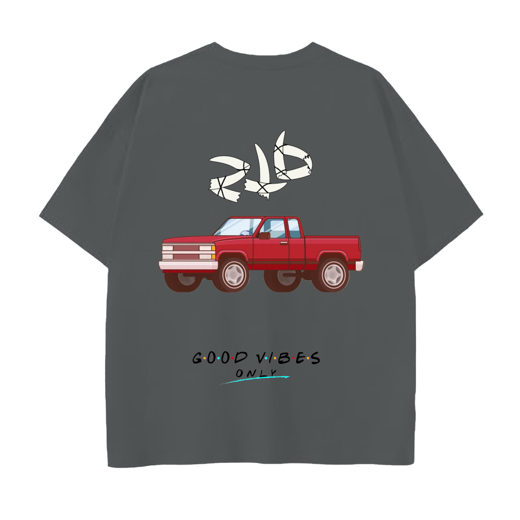 Drop Shoulder Stolen Ivory Trucker T-Shirt