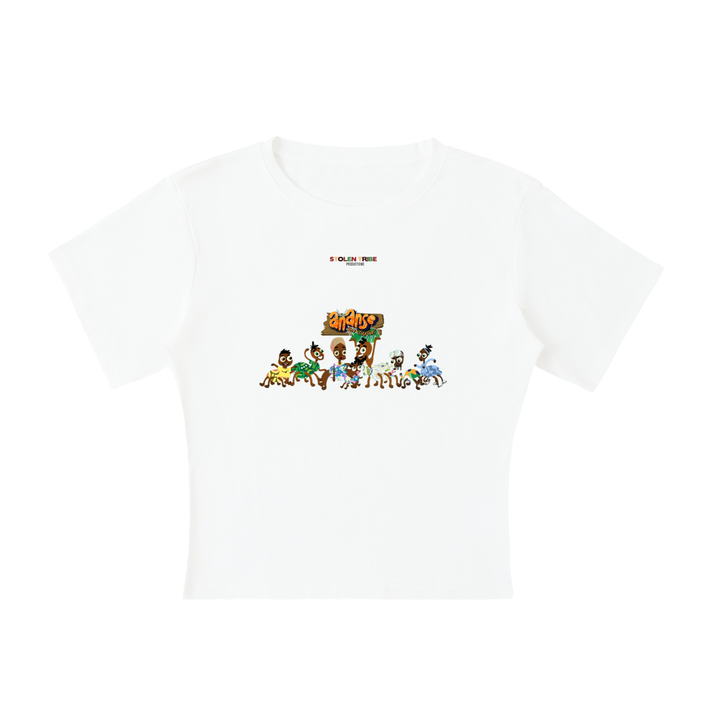 Cocoon Shape Ananse Stolen Ivory Short Sleeve Top